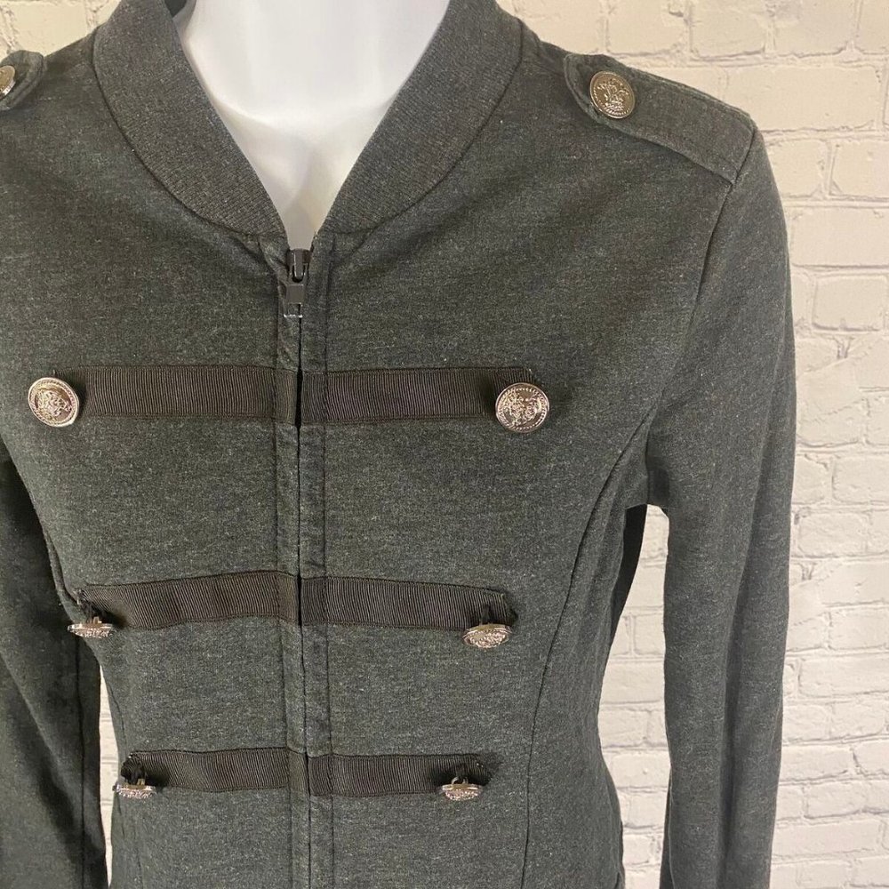 POL Gray Double Breasted Button Full Zip Jacket - Picture 4 of 8